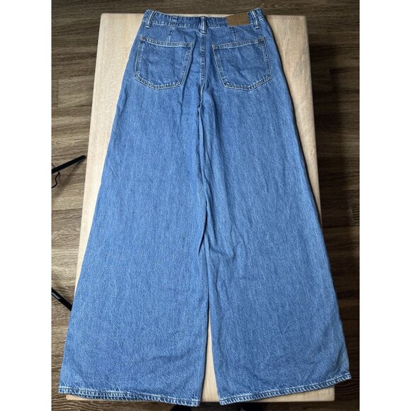 Madewell Wide Sweep Denim Trousers in Java Medium Wash Size 26 - Picture 6 of 11